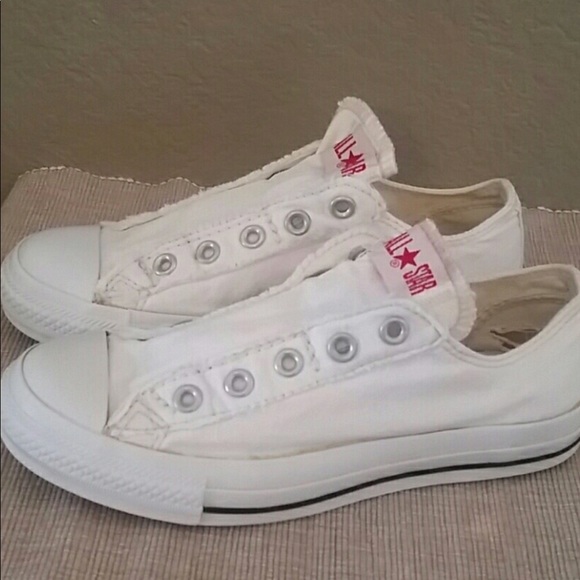 converse white laceless